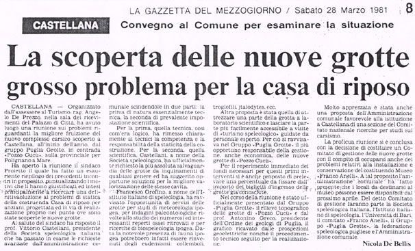 La Gazzetta del Mezzogiorno 28/03/1981