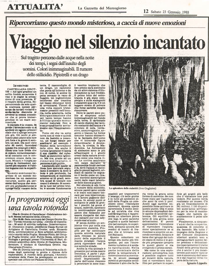 La Gazzetta del Mezzogiorno 23/01/1988