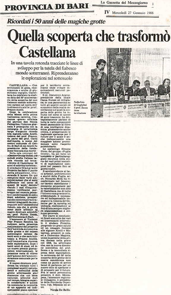 La Gazzetta del Mezzogiorno 27/01/1988