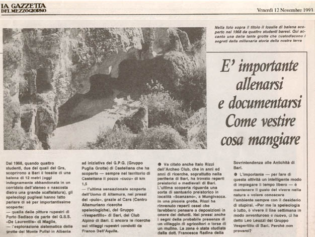 La Gazzetta del Mezzogiorno 12/11/1993