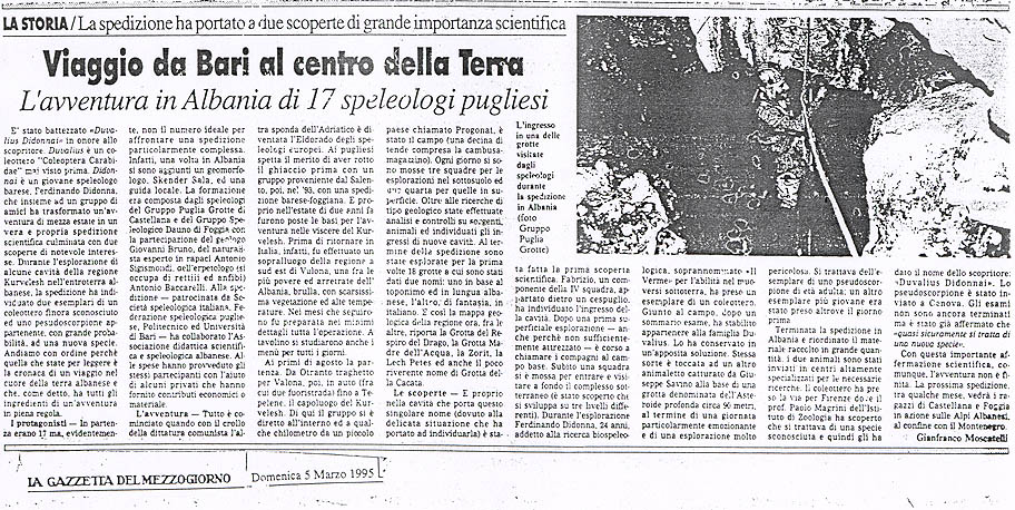 La Gazzetta del Mezzogiorno 05/03/1995