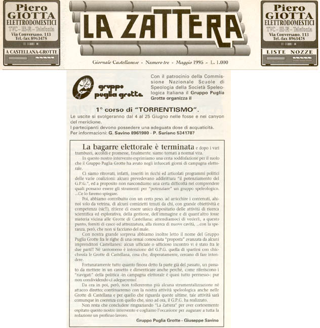 La Zattera Maggio n. 3 1995