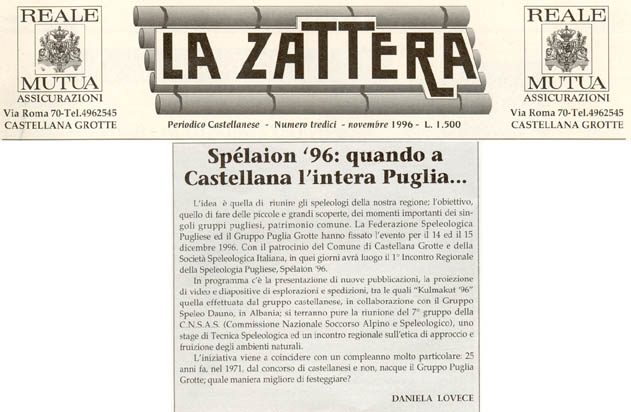 La Zattera Novembre n. 13 1996