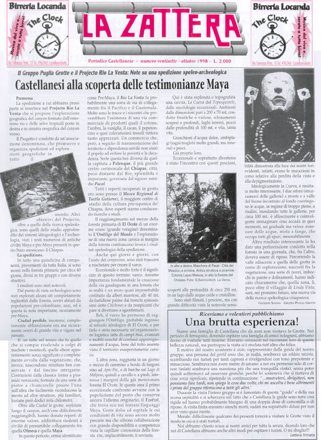 La Zattera Ottobre n. 27 1998