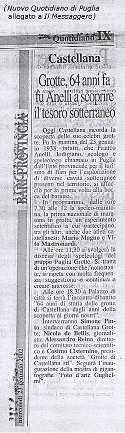 Nuovo Quotidiano di Puglia 23/01/2002