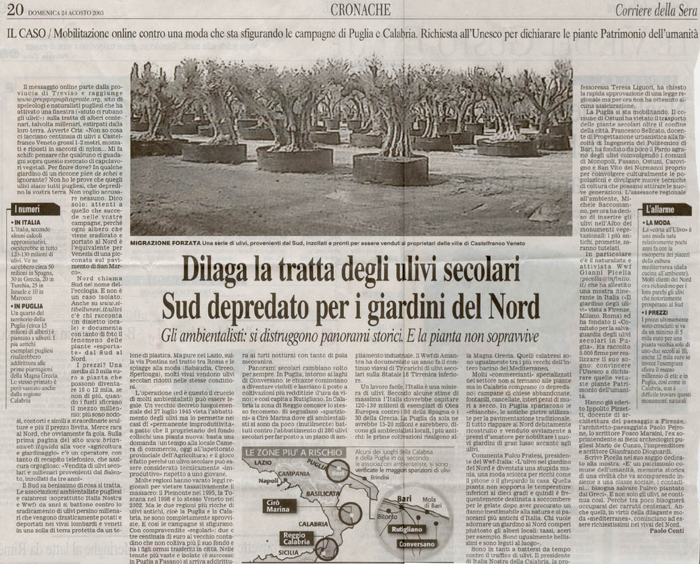 Il Corriere della Sera 24/08/2003